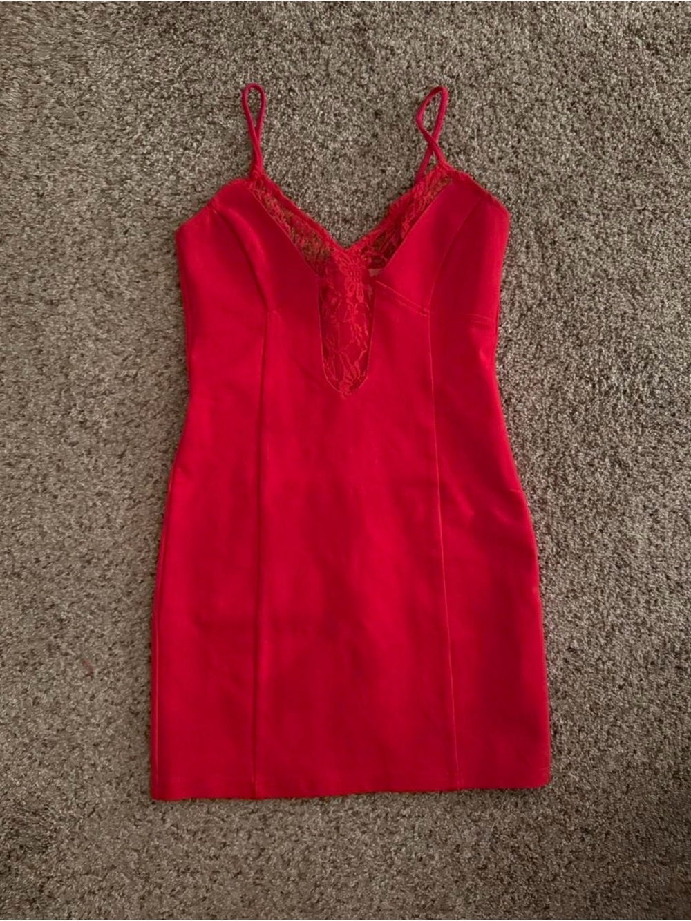 superdown Red Bodycon Dress with Back Zipper